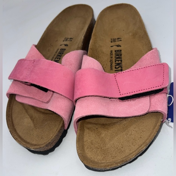NEW Birkenstock Oita Suede Sandal - Candy Pink NARROW - EU 41/ US 10 Ladies NWB - Picture 7 of 11